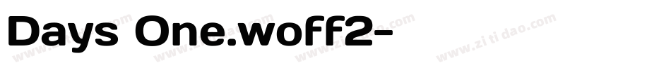 Days One.woff2字体转换